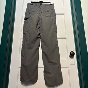 Carhartt Men's Gray Carpenter Pants B151 Dungaree 30 X 32**DISTRESSED